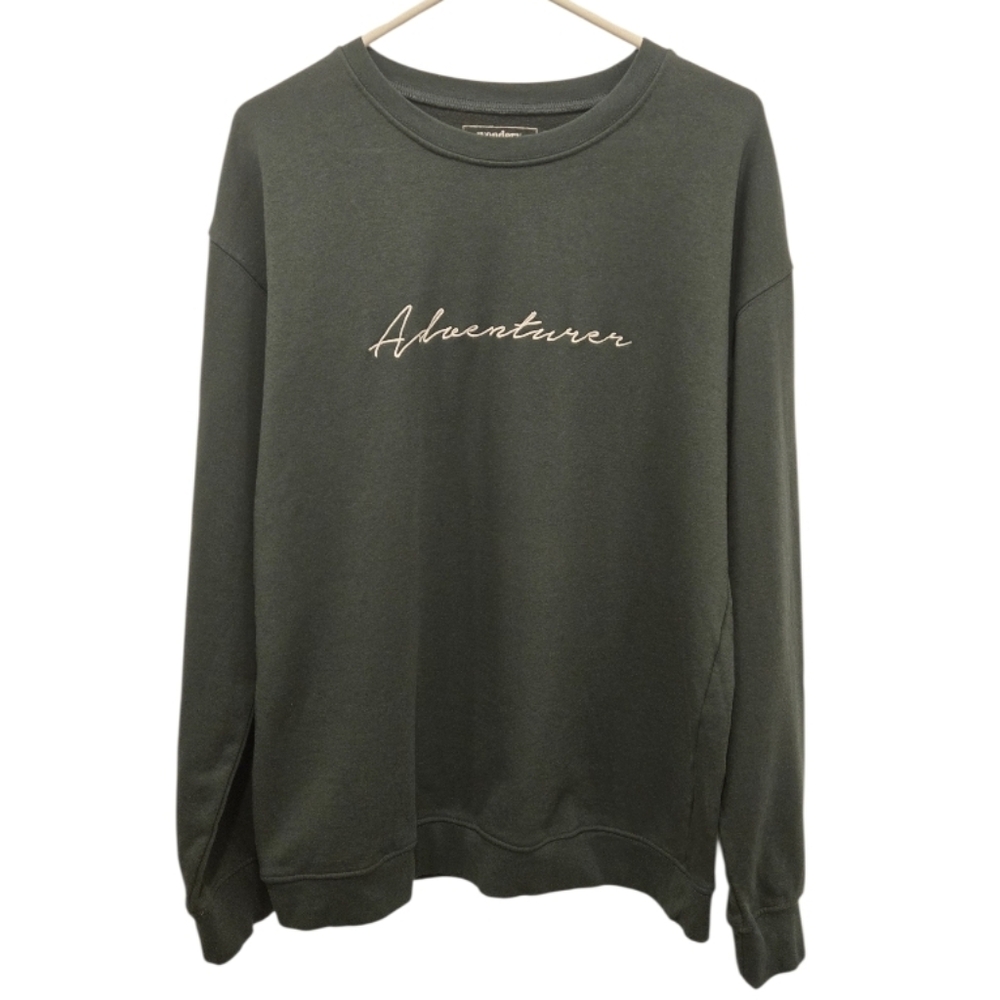 Wondery Outdoors Embroidered Adventurer Crewneck Sweatshirt Women’s XL Gorpcore